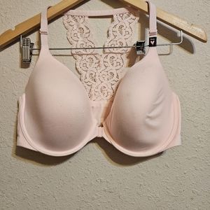 VICTORIA'S SECRET PINK RAZORBACK lace back,  front closer,  size 36DD  NWT